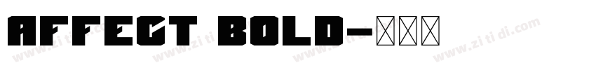 Affect Bold字体转换